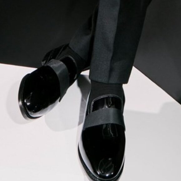 Allen Edmonds James Polished Patent Leather Tuxedo Dress Loafers 12 - Picture 3 of 13